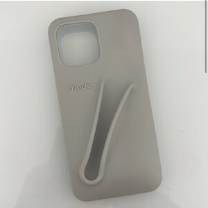 RHODE Gray iPhone Case with Minimalist Design and Soft Silicone Material